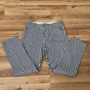 Anthropologie The Essential Slim Women’s Blue & White Pants Size 6